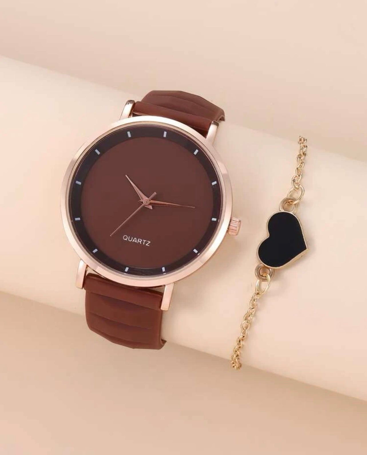 1pc Minimalist Quartz Watch & 1pc Bracelet